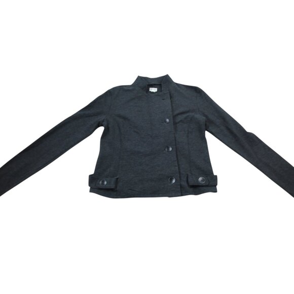Converse One Star Blazer Jacket Womens M Black Formal Long Sleeve Button Front - Picture 1 of 8